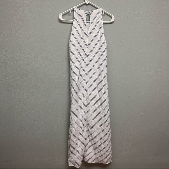 JCrew 00 Linen Chevron Print Maxi Dress - Picture 5 of 7